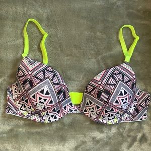 PINK Neon Aztec bra